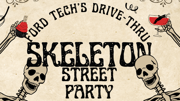 Ford Tech's Drive Thru Skeleton Street Party