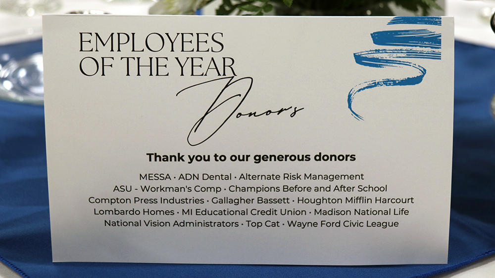 Employees of the Year - Thank you to our generous donors