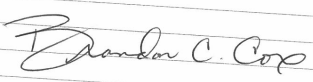 Brandon Cox's Signature