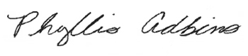 Phyllis Adkins' Signature