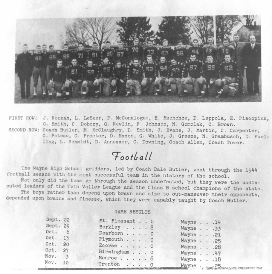 1945 WMHS Football Team